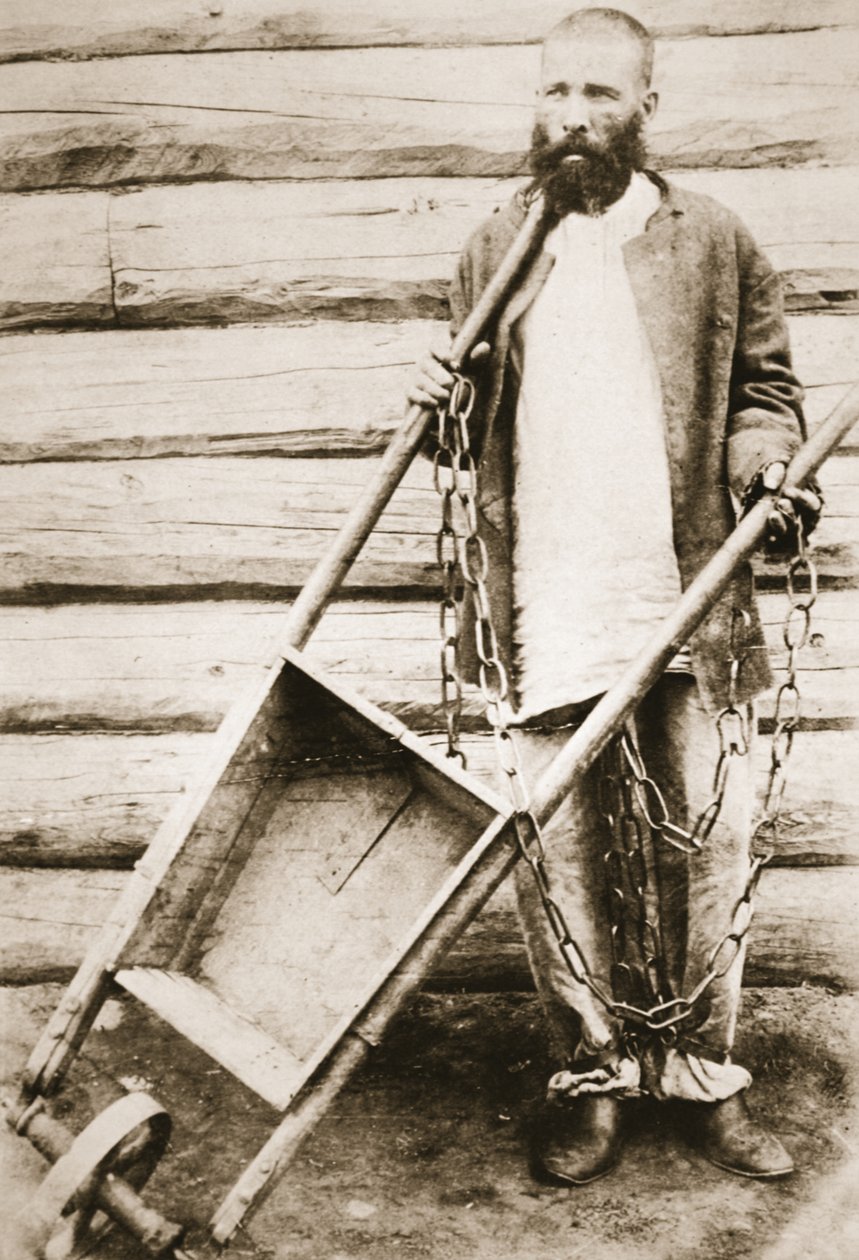 Forçat en Sibérie, vers 1890 - Russian Photographer