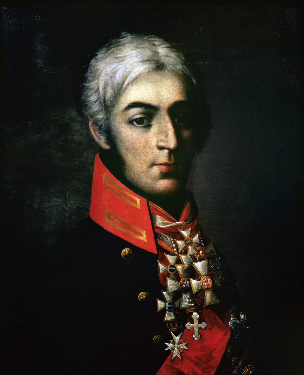 Portrait du prince Pierre Bagration (1765-1812) général russe - Russian School