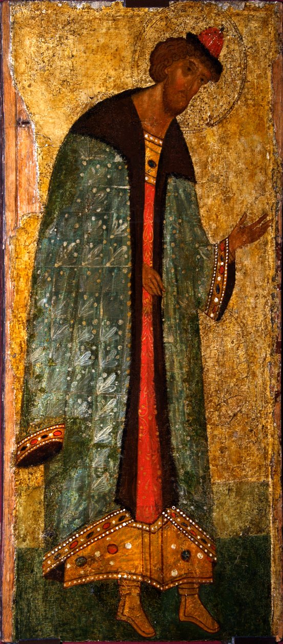 Saint Prince Boris, 15ème siècle - Russian icon.