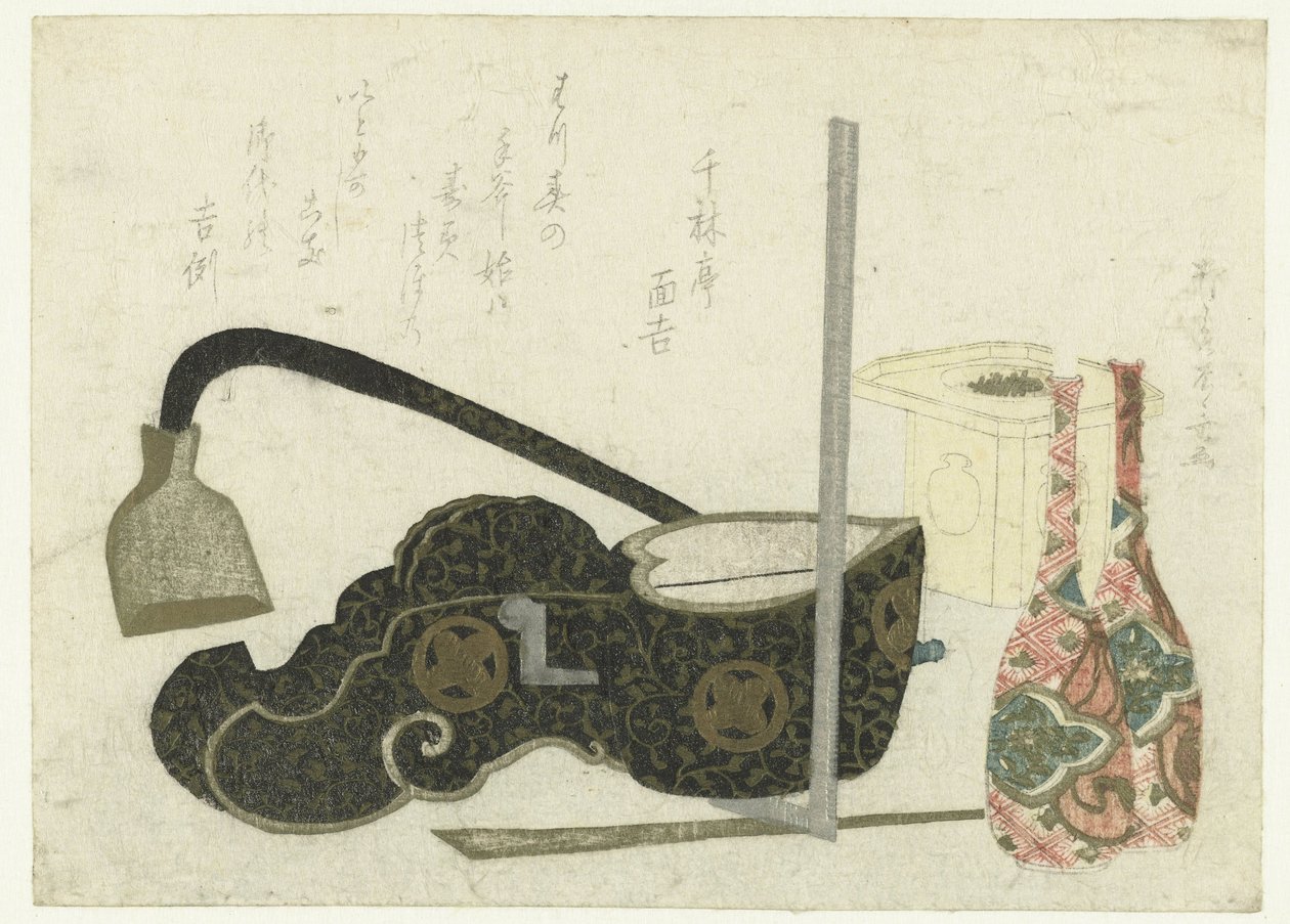Flacons de saké et outils de charpentier - Ryuryukyo Shinsai