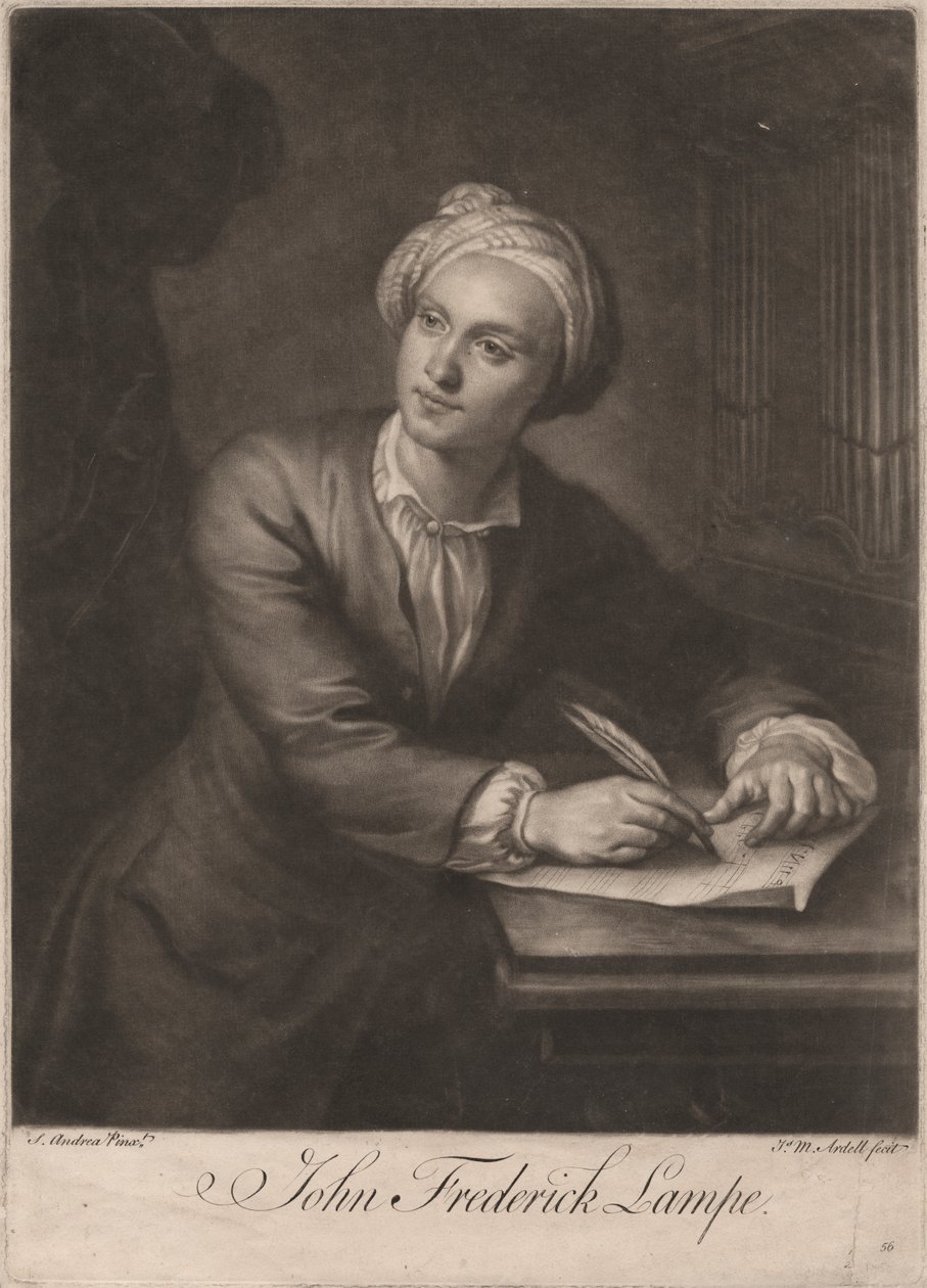John Frederick Lampe, gravé par James McArdell, vers 1765 - S. Andrea