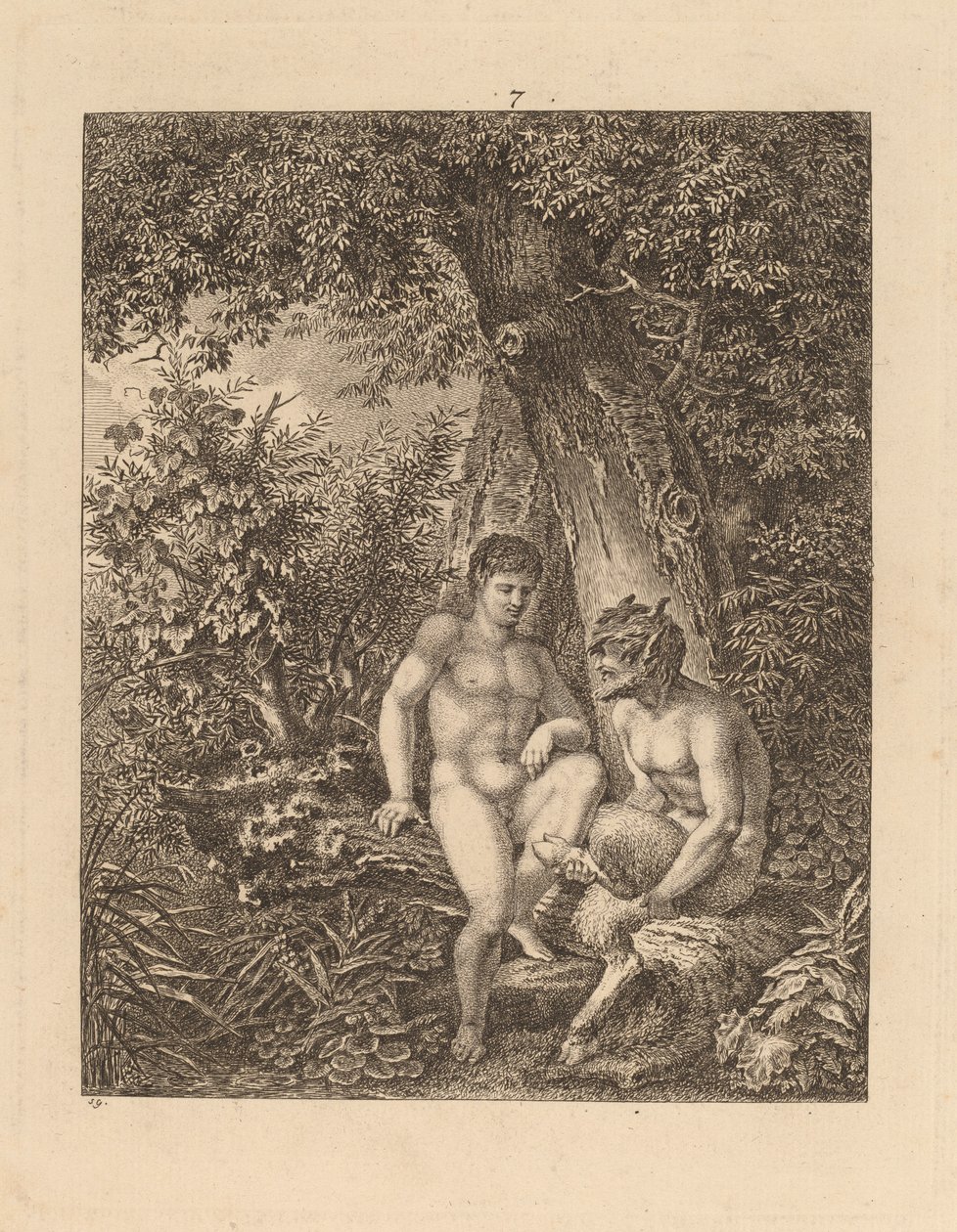 Deux satyres dans une forêt, 1777 - Salomon Gessner