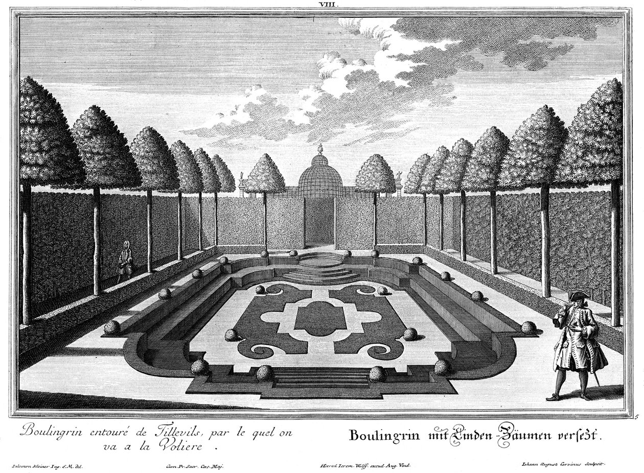 Vue du boulingrin dans le "Petit Jardin" - Salomon Kleiner