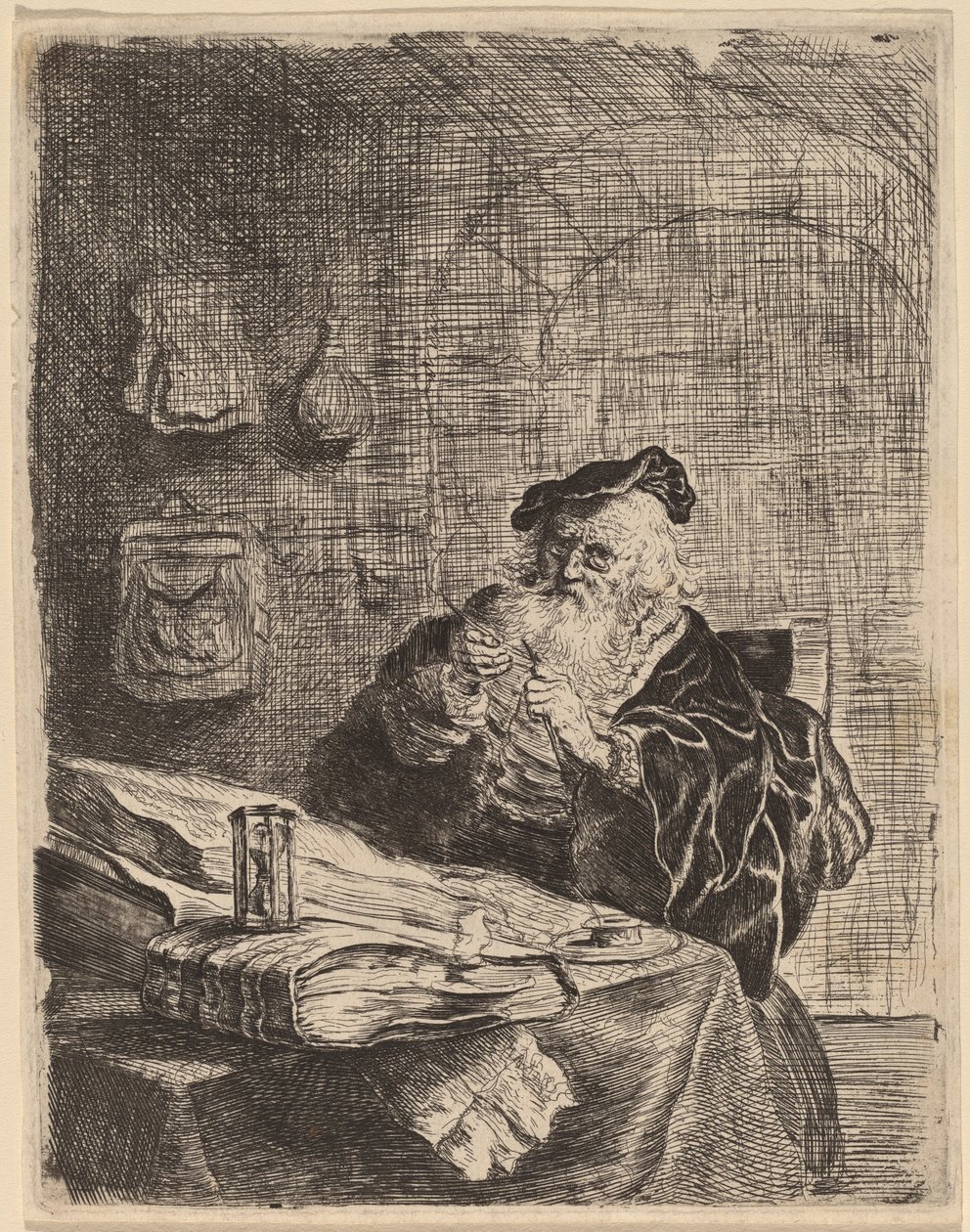Homme avec un canif - Salomon Koninck