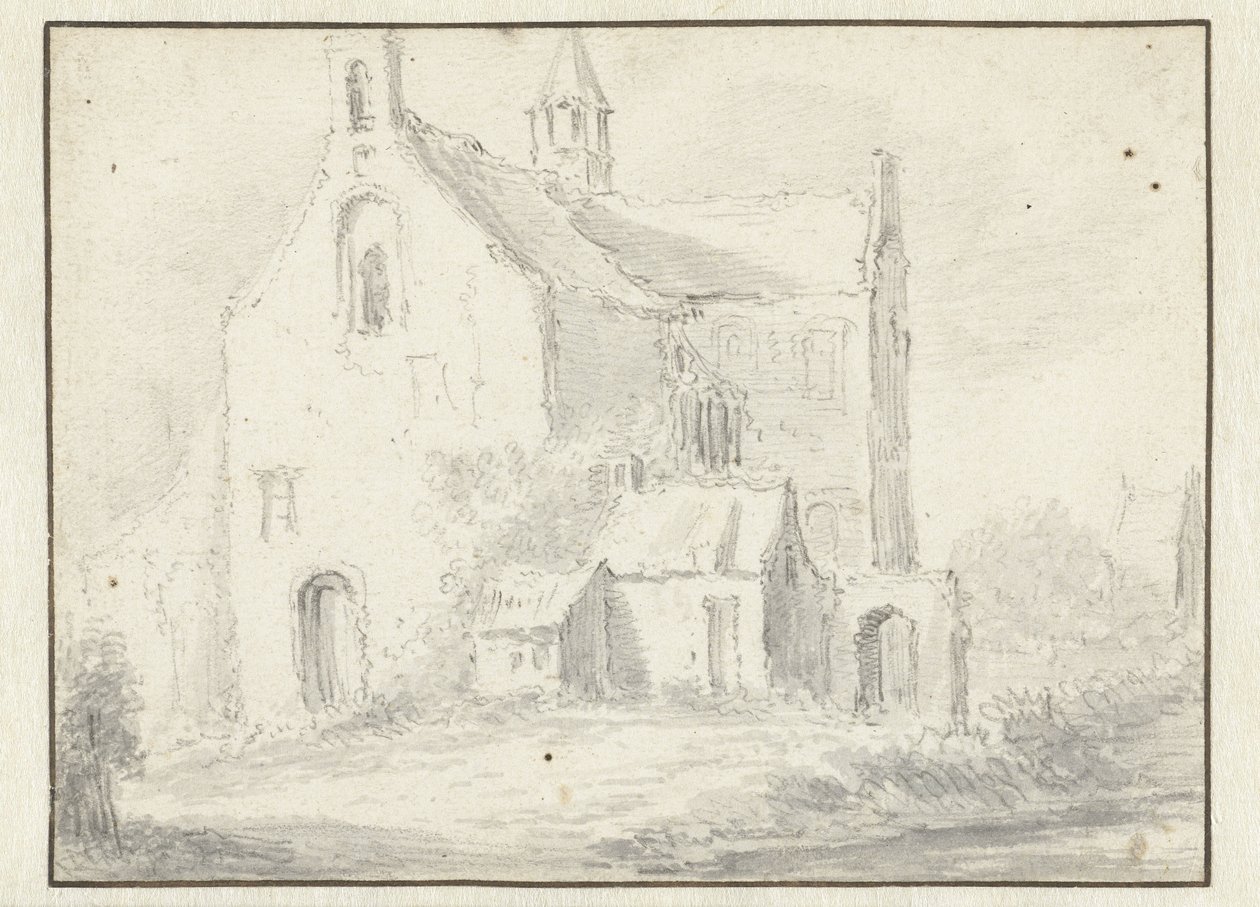 Église romane - Salomon van Ruysdael (possibly)