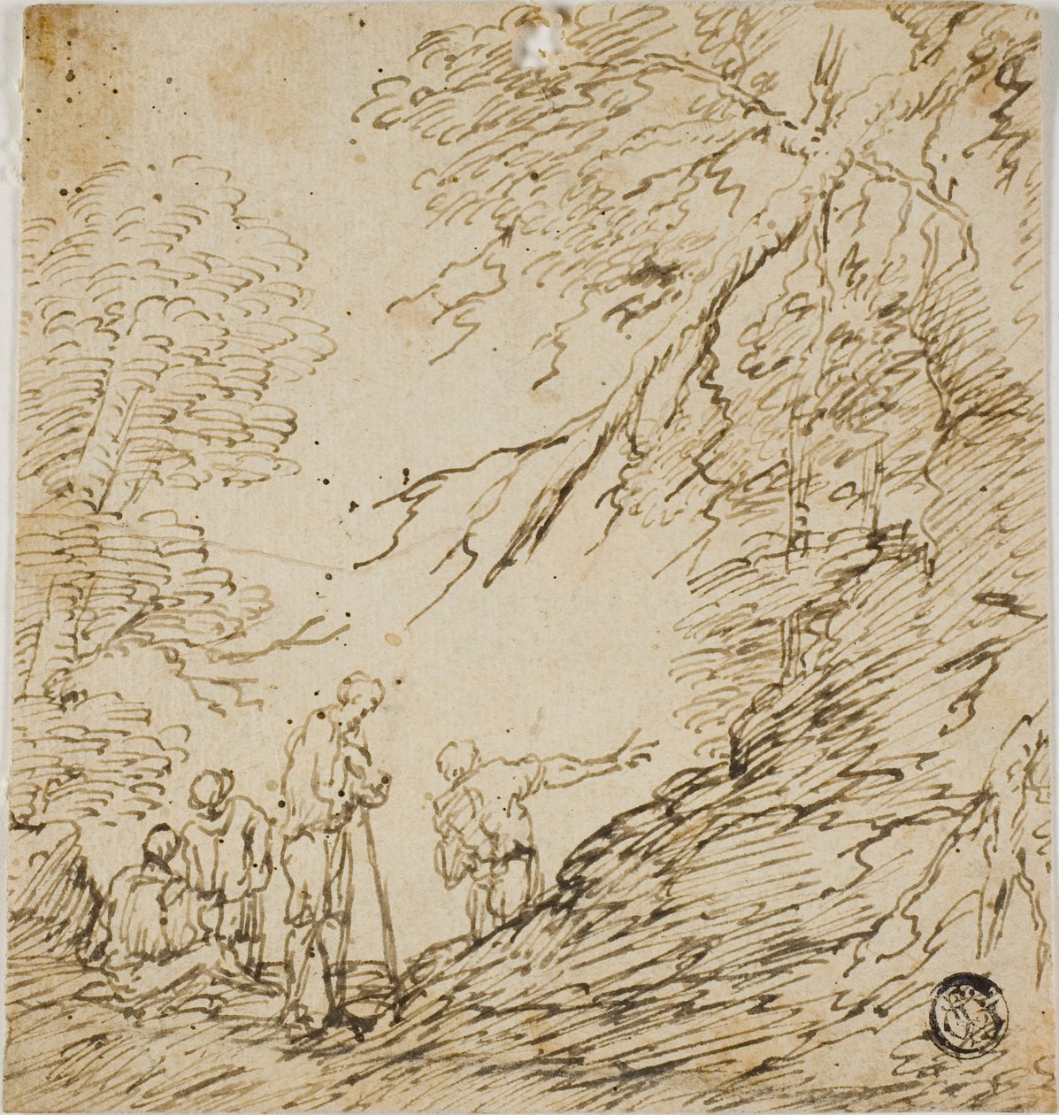 Quatre hommes dans la forêt - Salvator Rosa