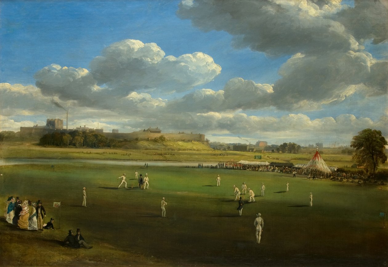 Match de cricket à Edenside, Carlisle, c.1844 - Samuel Bough