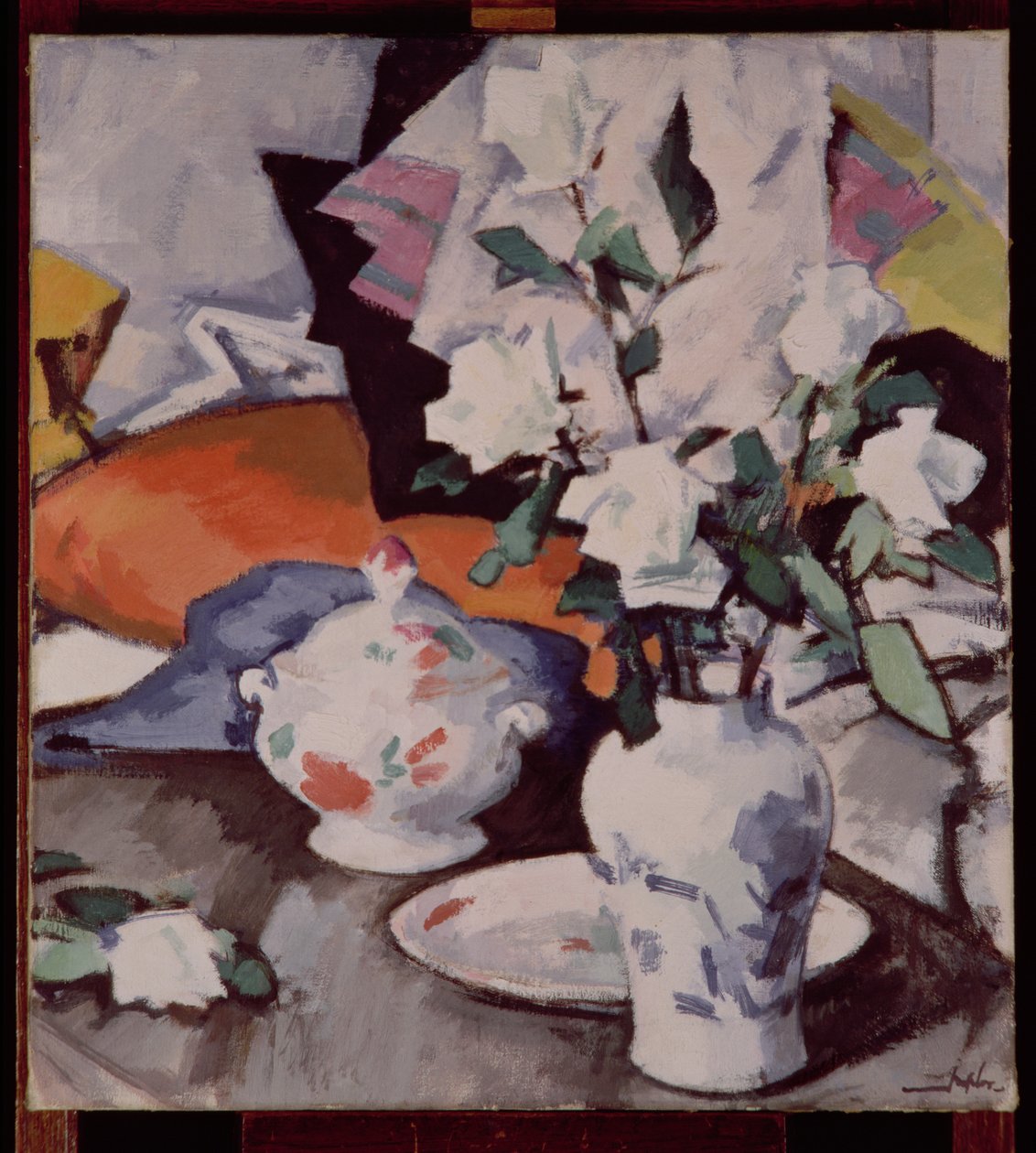 Roses blanches dans un vase - Samuel John Peploe