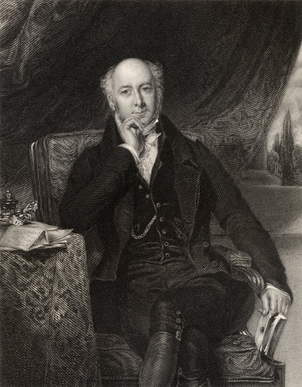Sir Charles Mansfield Clarke, gravé par J. Cochran, de 