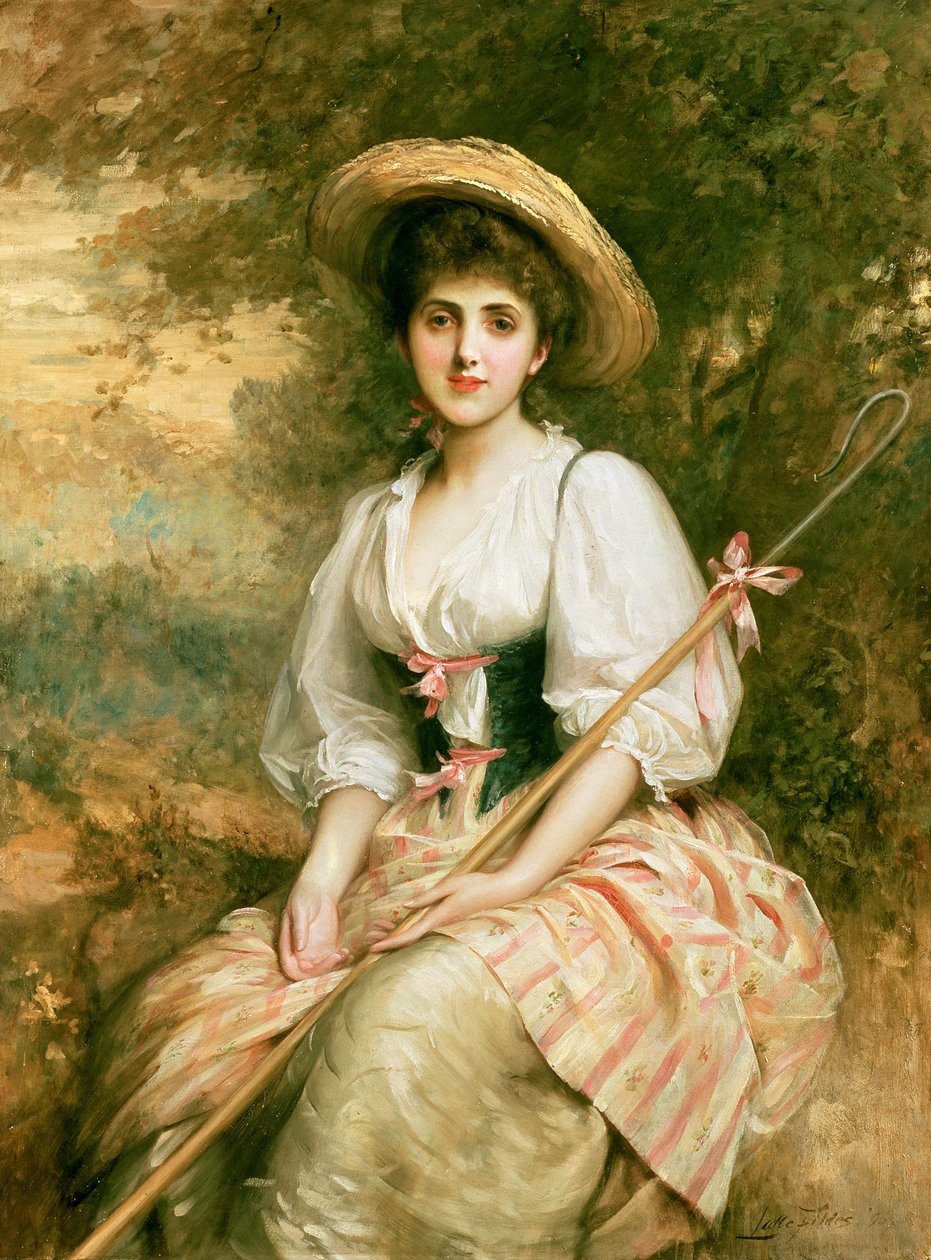 Mme Stuart M. Samuel en Phyllida, la bergère - Samuel Luke Fildes