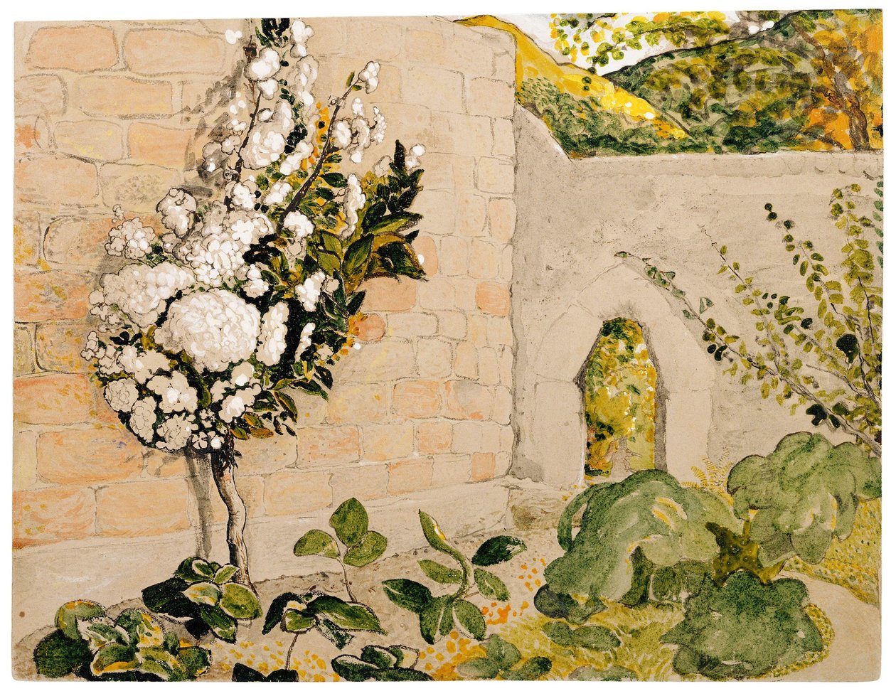 Poiriers dans un jardin clos, par Samuel Palmer - Samuel Palmer