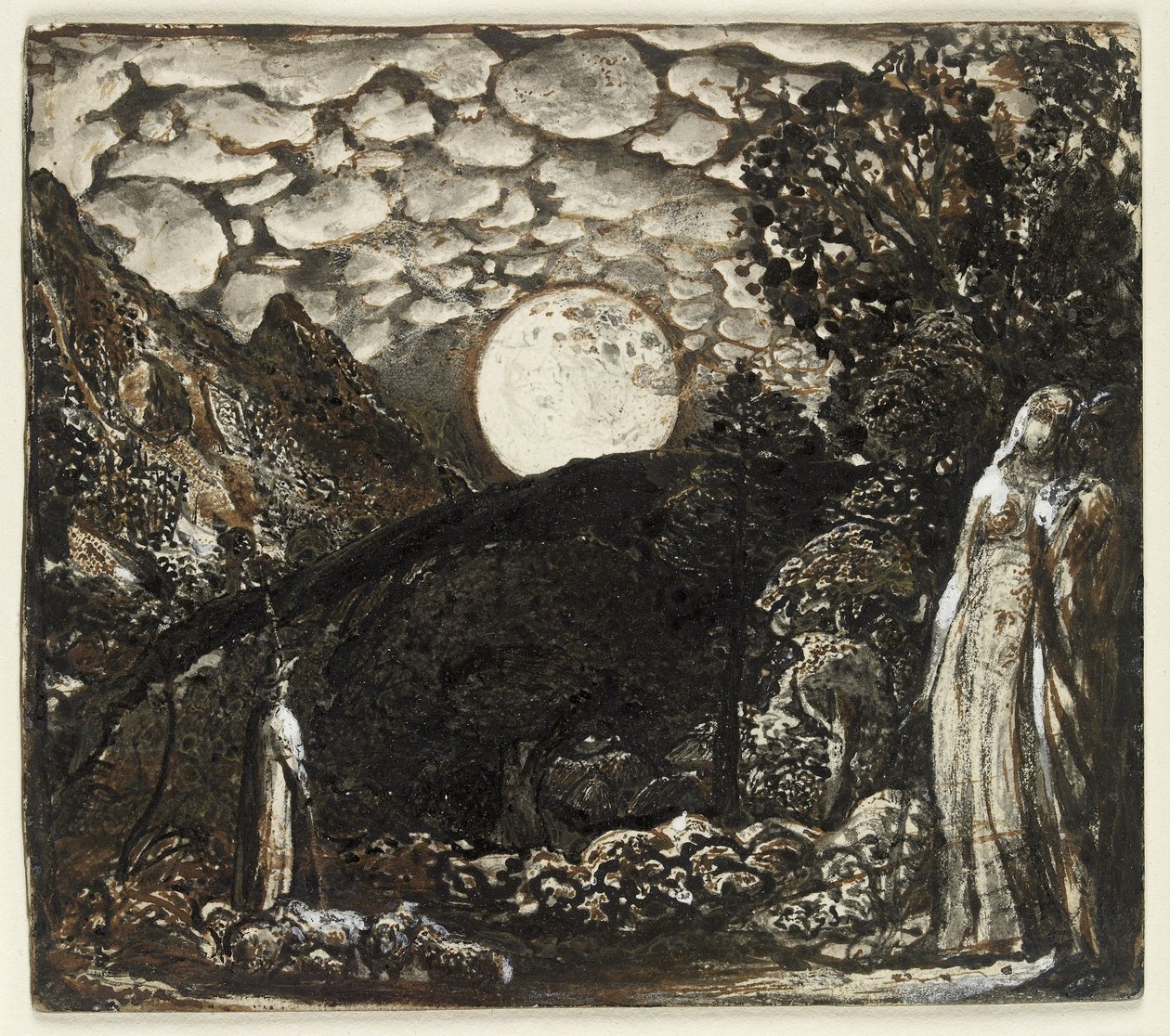 Bergers sous une pleine lune, c.1829-30 - Samuel Palmer