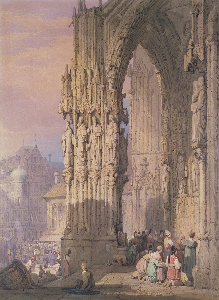 Porche de la cathédrale de Ratisbonne - Samuel Prout