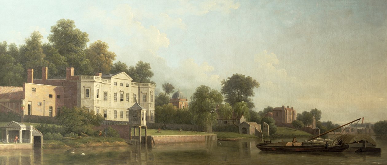 Vue de la villa du Pape sur la Tamise à Twickenham - Samuel Scott