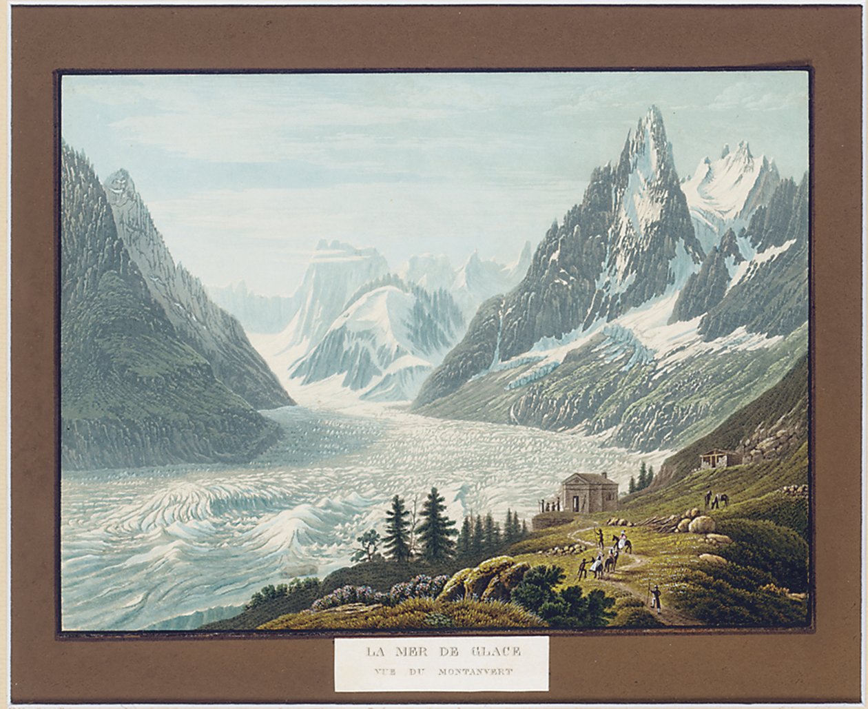La Mer de Glace, vue de Montanvert - Samuel Birmann