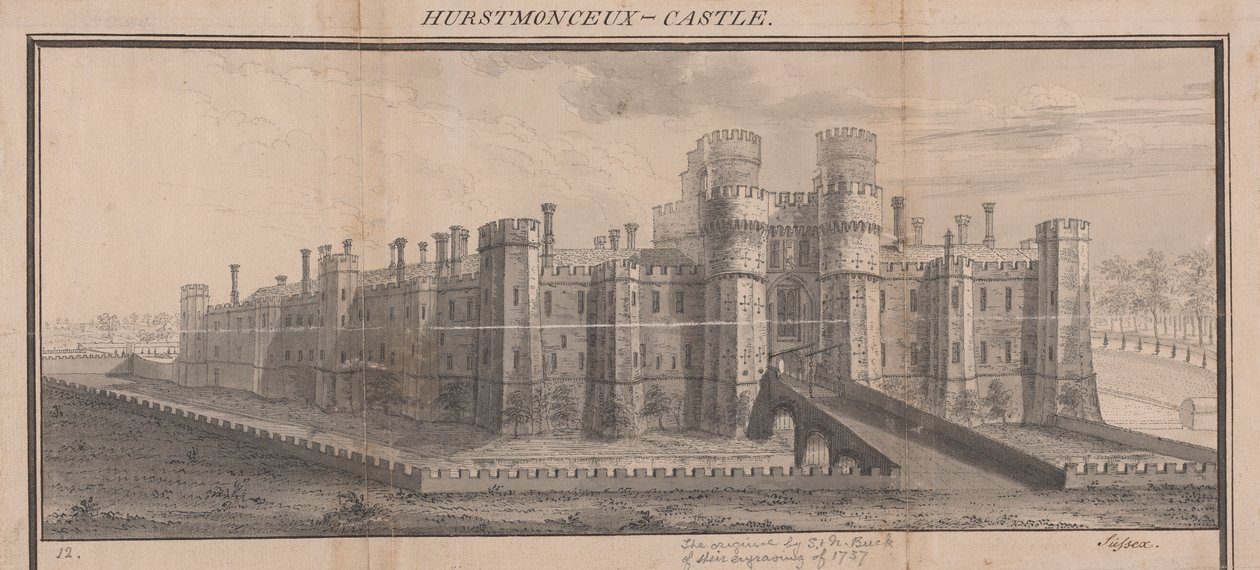 Château de Herstmonceux, Sussex - Samuel Buck