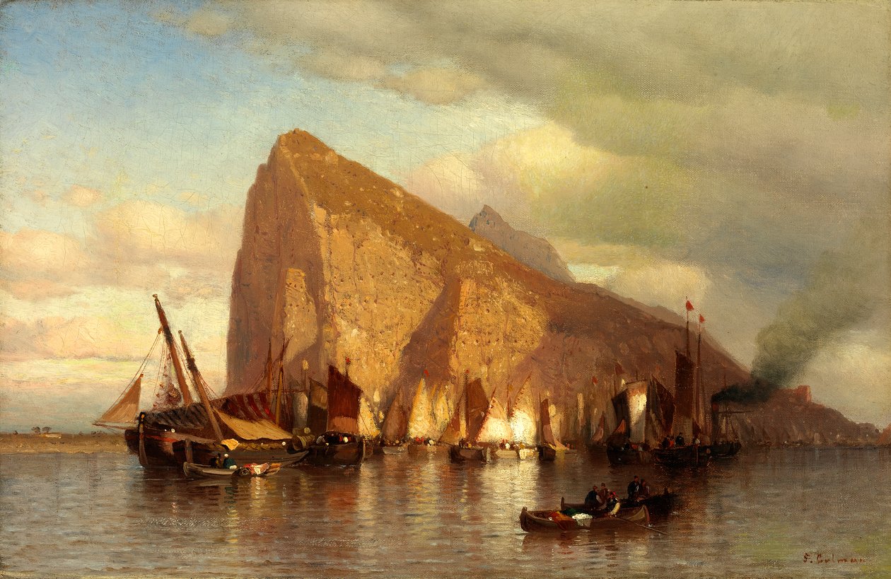 Tempête dégagée à Gibraltar - Samuel Colman