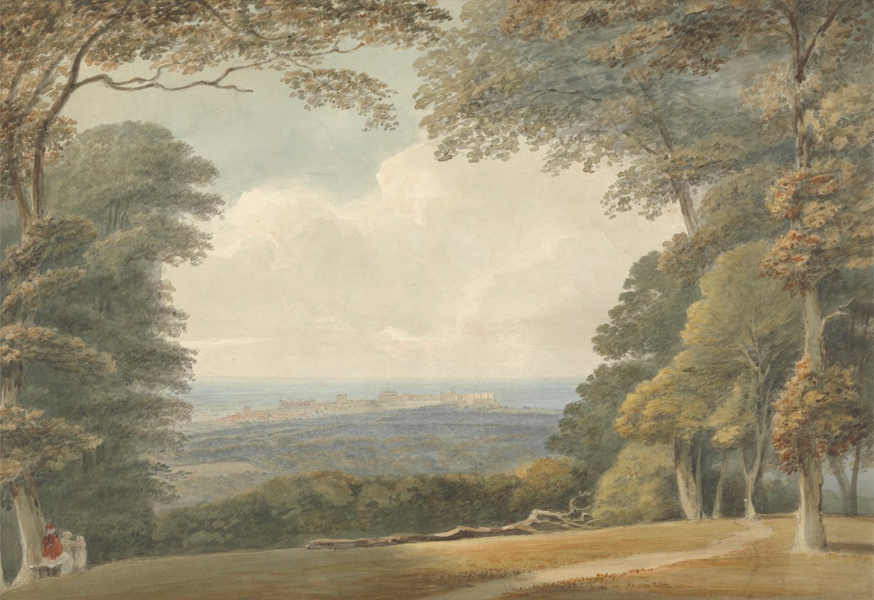 Vue lointaine du château de Windsor - Samuel Davis