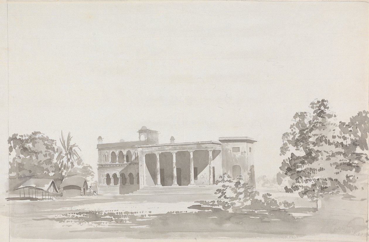 Grand bâtiment avec colonnade - Samuel Davis