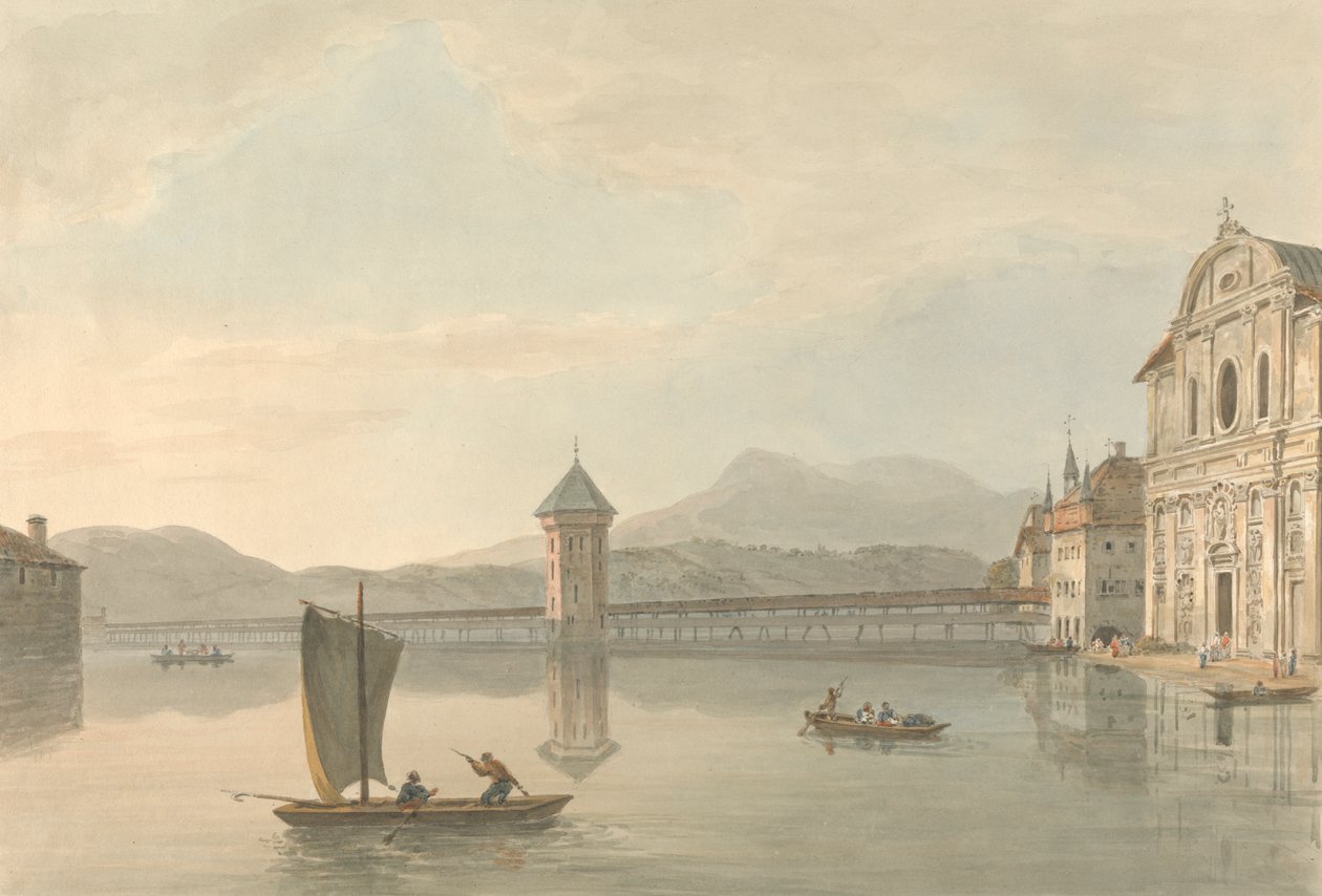 Vue à Lucerne : Le Collège des Jésuites - Samuel Davis