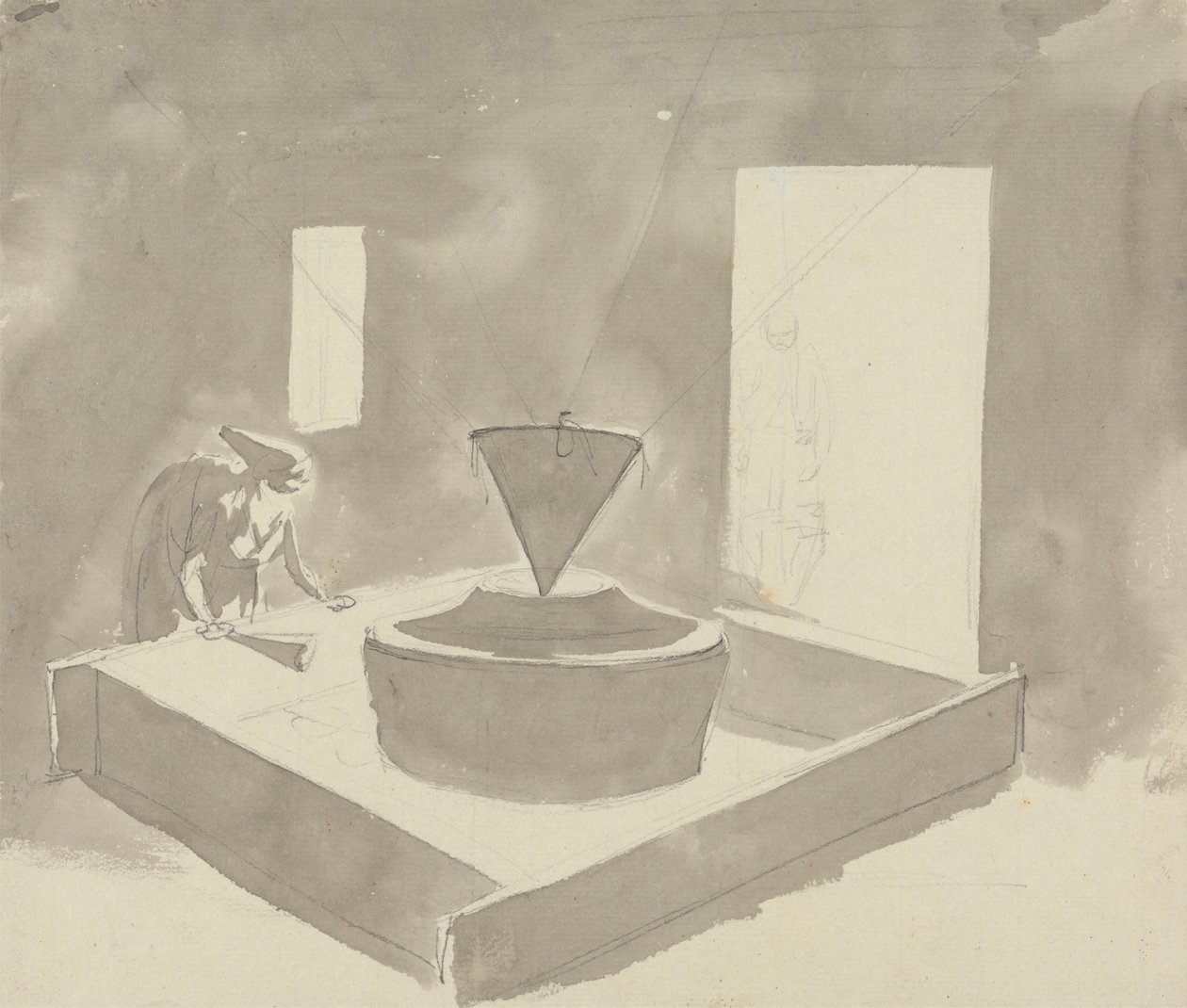 Femme utilisant un appareil (moulin à farine ?) - Samuel Davis