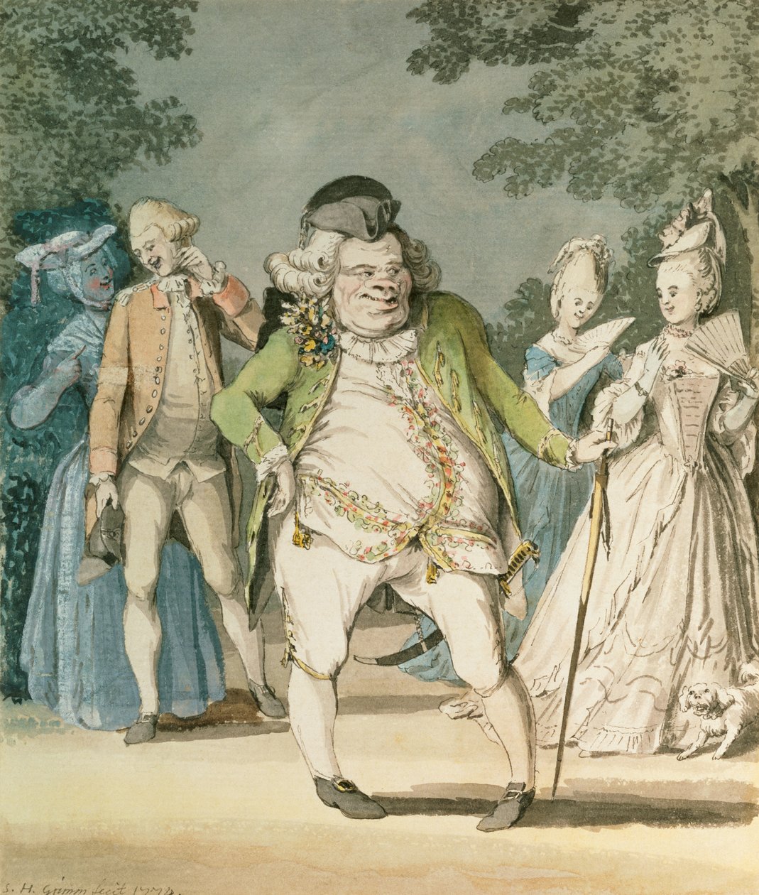 Le Macaroni, 1774 - Samuel Hieronymous Grimm