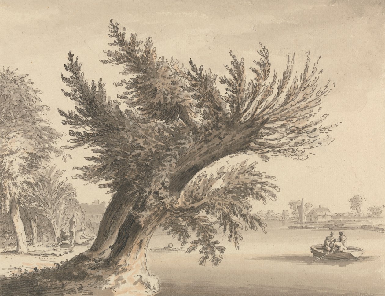 Sur la Tamise à Barnes - Samuel Hieronymus Grimm