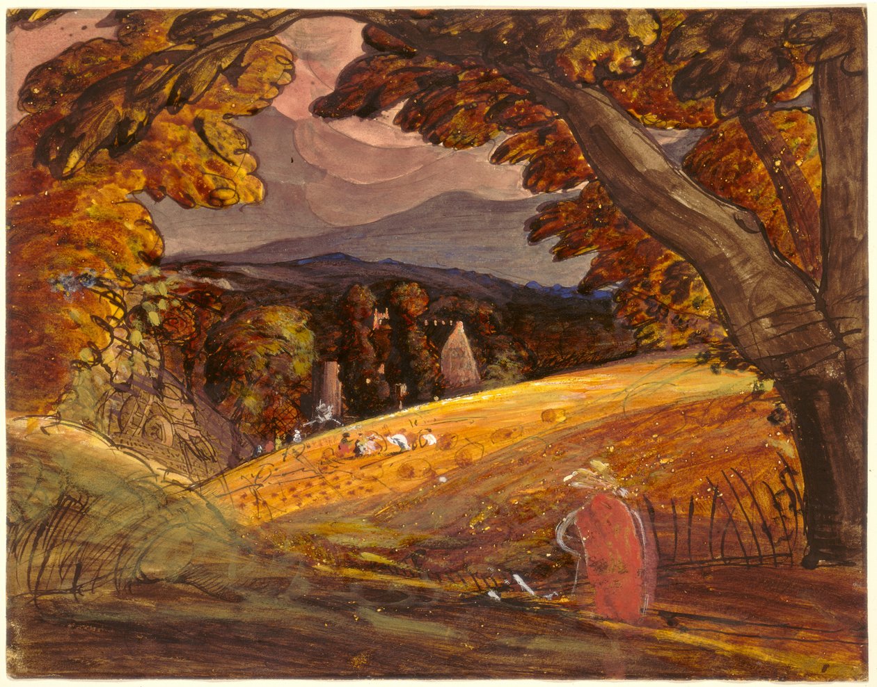 Moissonneurs à la lumière du feu - Samuel Palmer