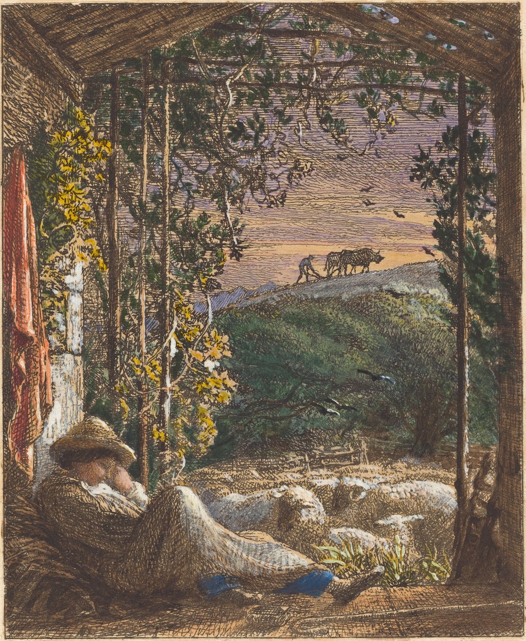 Le berger endormi ; Tôt le matin - Samuel Palmer