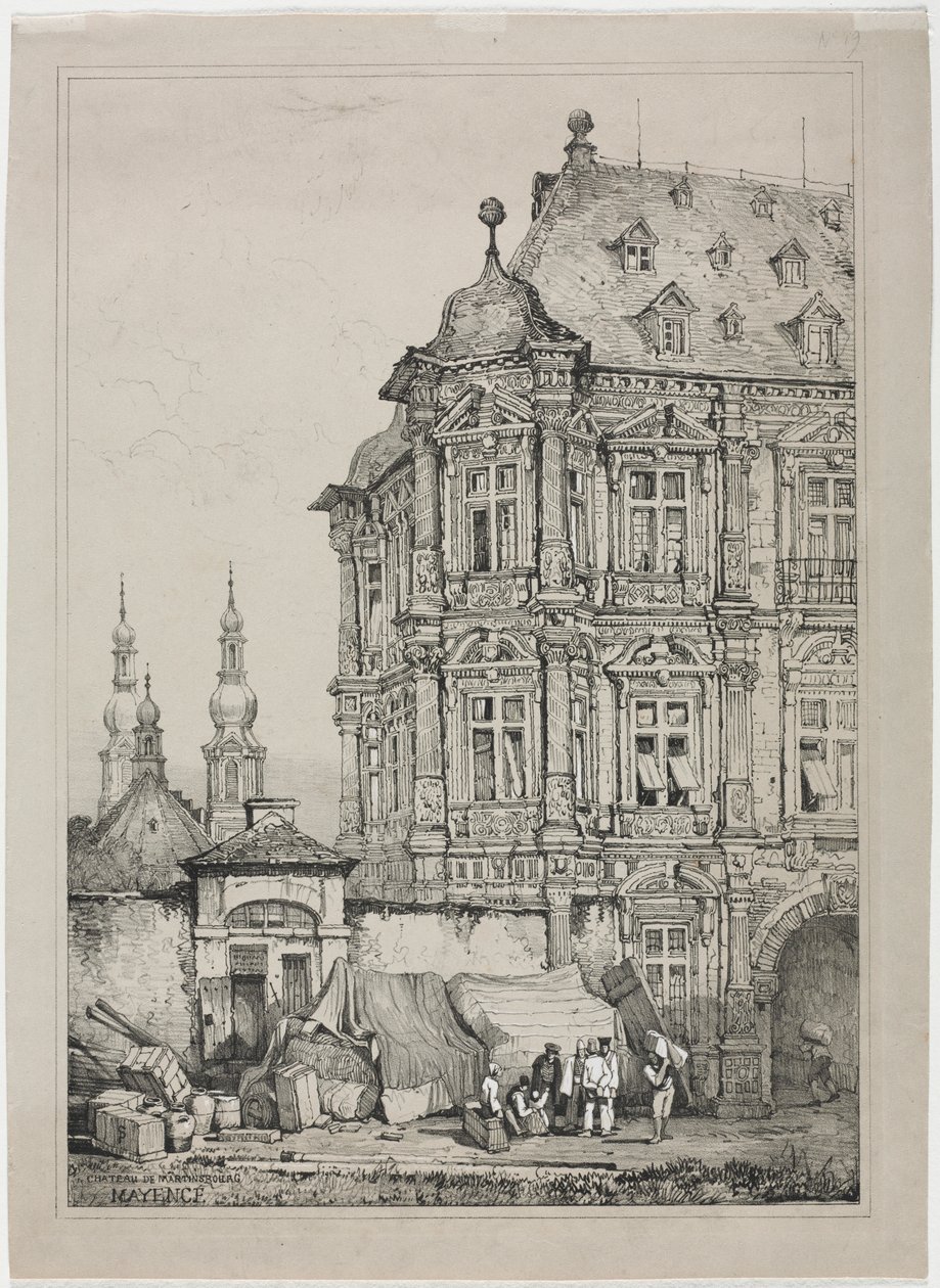 Château de Martinsburg, Mayence, Allemagne, 1833 - Samuel Prout