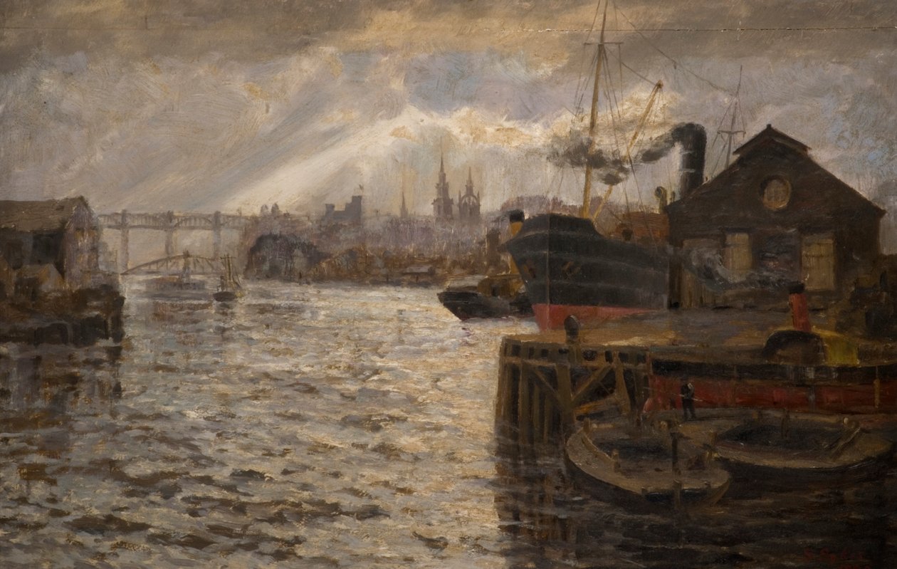 La Tyne avec le pont High Level, 1920 - Samuel Sykes