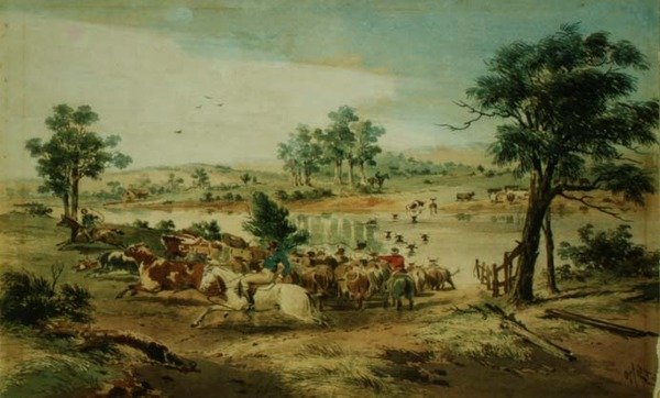 Conduite de troupeau - Samuel Thomas Gill