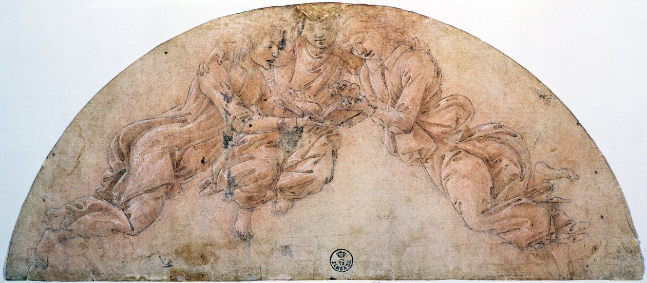 Étude de trois anges - Sandro Botticelli