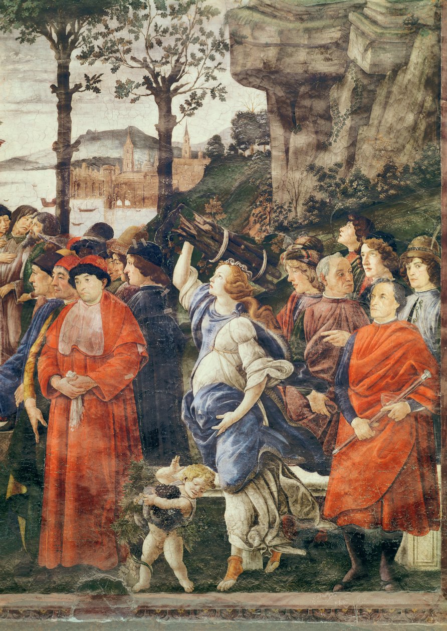 La purification du lépreux et la tentation du Christ, détail des figures à droite, c.1481-83 (détail) - Sandro Botticelli