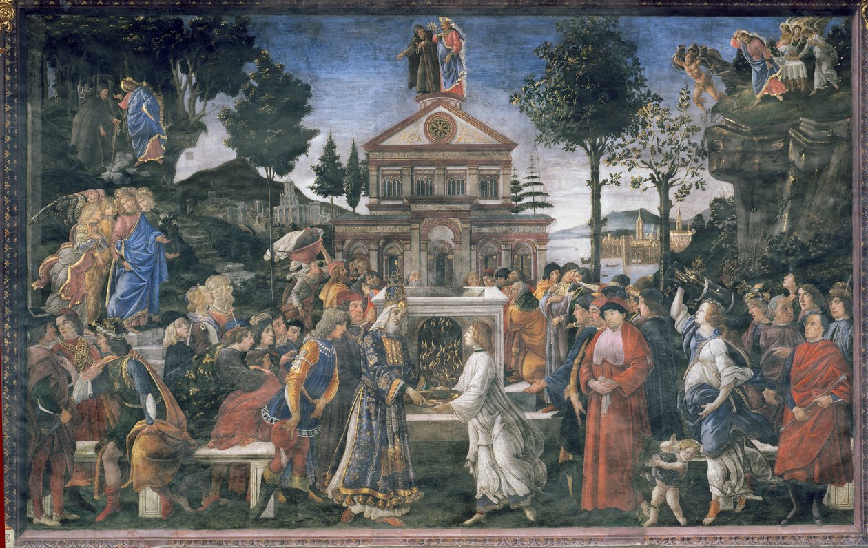 La Purification du lépreux et la Tentation du Christ, dans la Chapelle Sixtine, 1481 - Sandro Botticelli