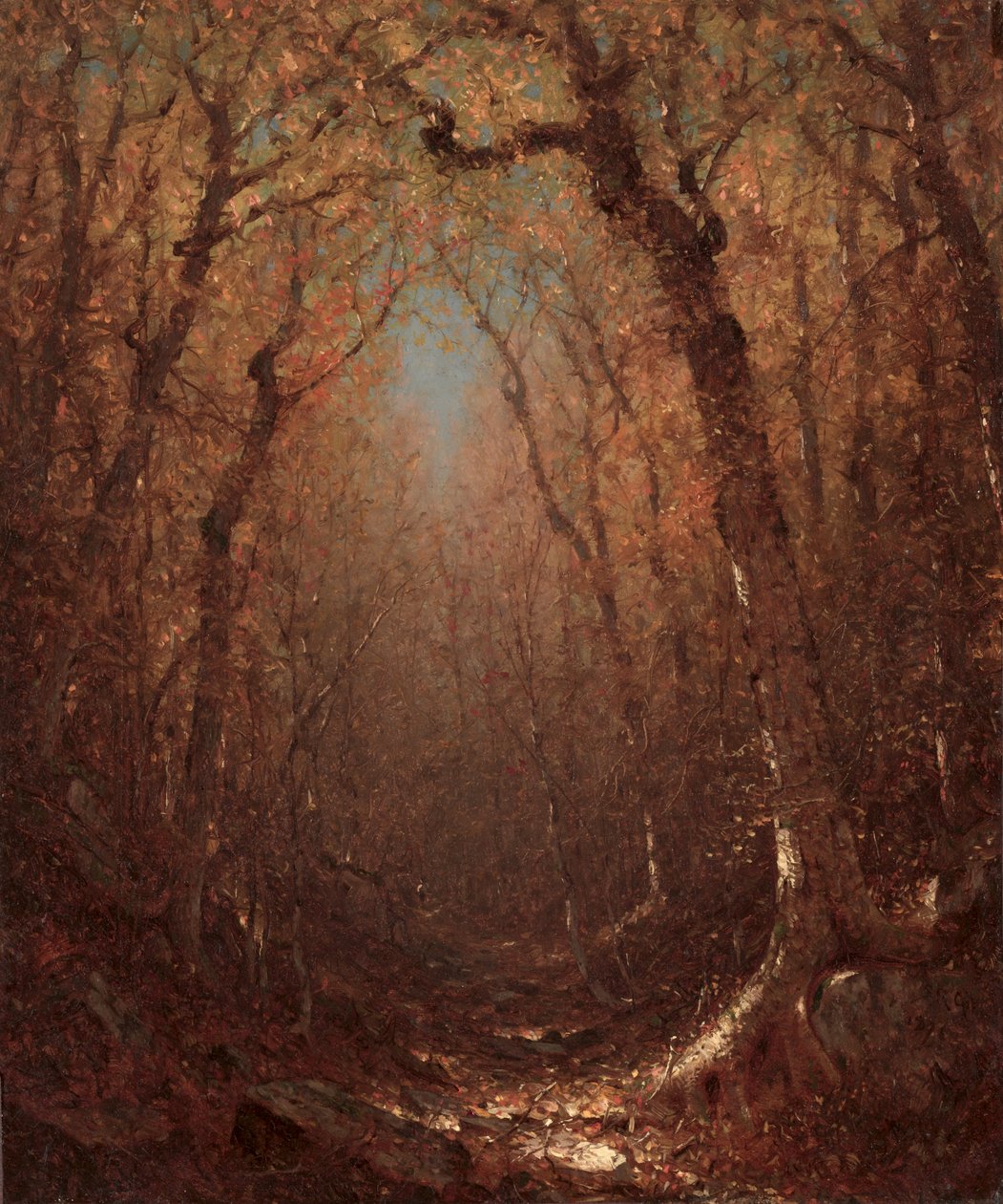 Automne, un chemin forestier - Sanford Robinson Gifford