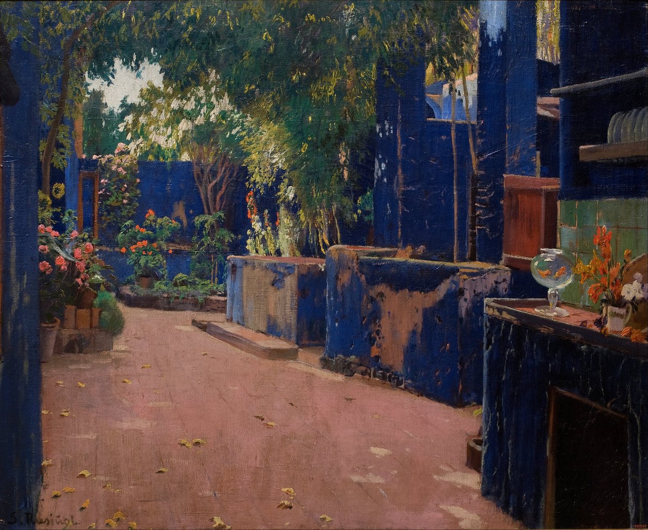 Cour bleue. Arenys de Munt - Santiago Rusiñol