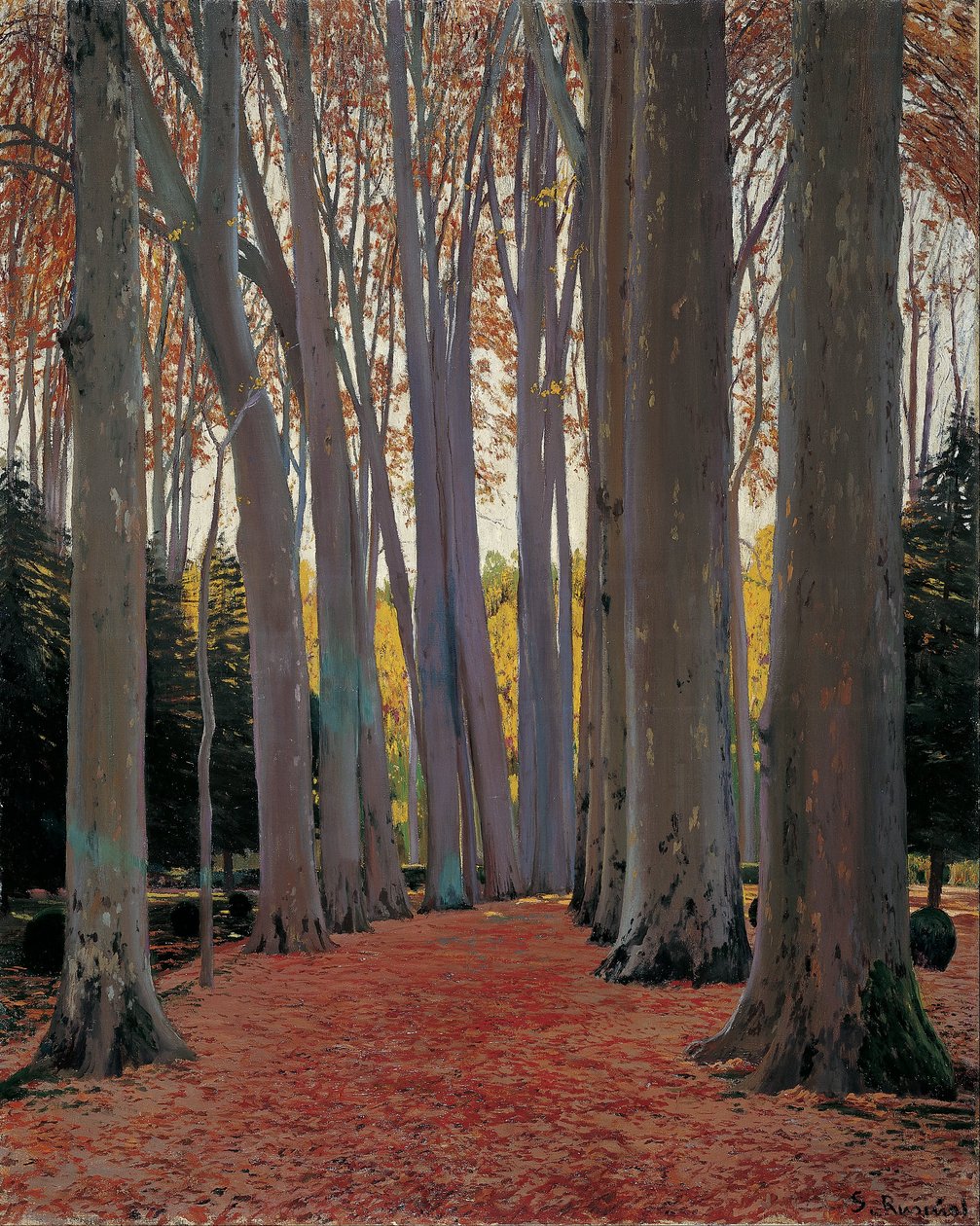 Avenue de platanes - Santiago Rusiñol