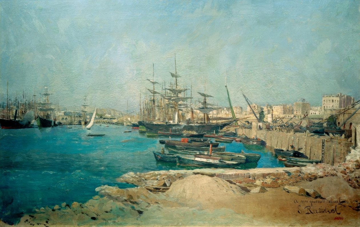 Barcelone, port - Santiago Rusiñol