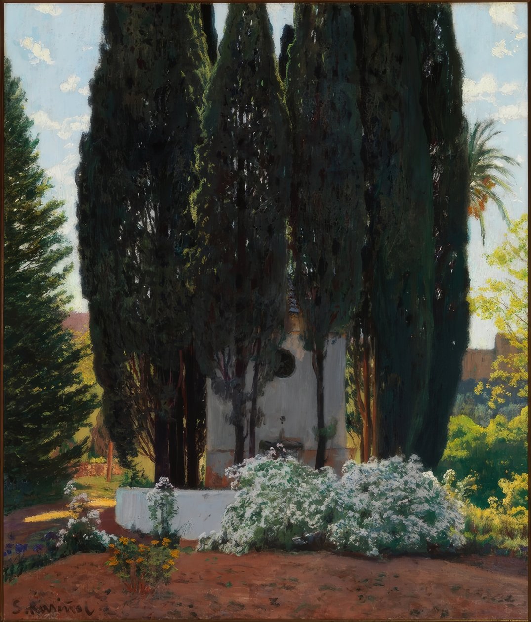 La fontaine des cyprès - Santiago Rusiñol