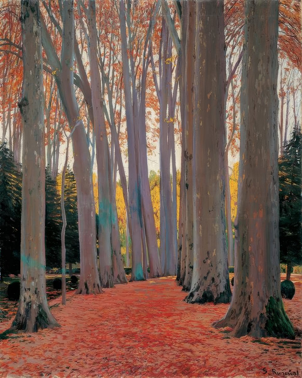 Allée de platanes - Santiago Rusiñol
