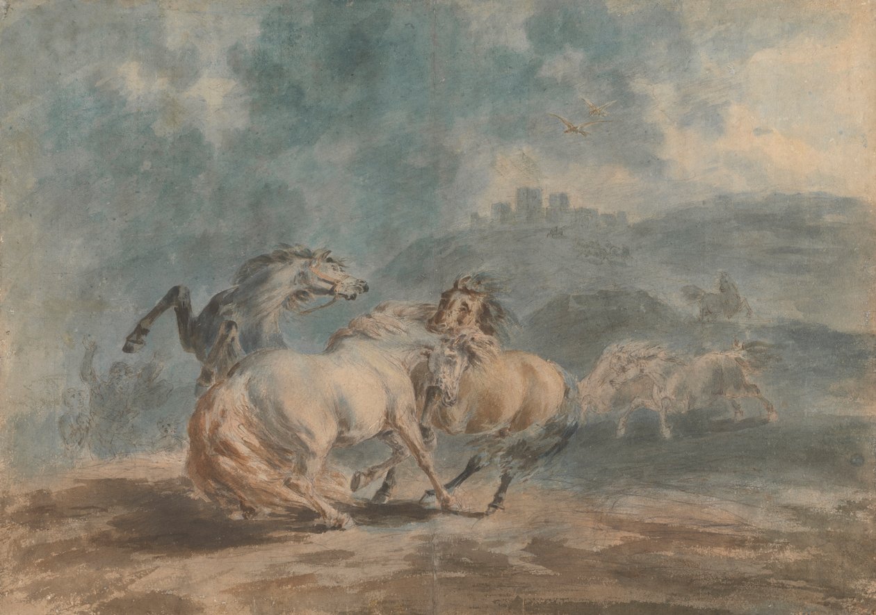Chevaux se battant - Sawrey Gilpin