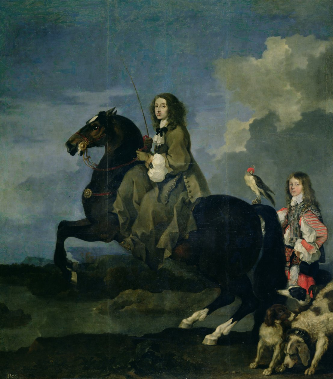 Christina de Suède (1626-89) à cheval - Sébastien Bourdon