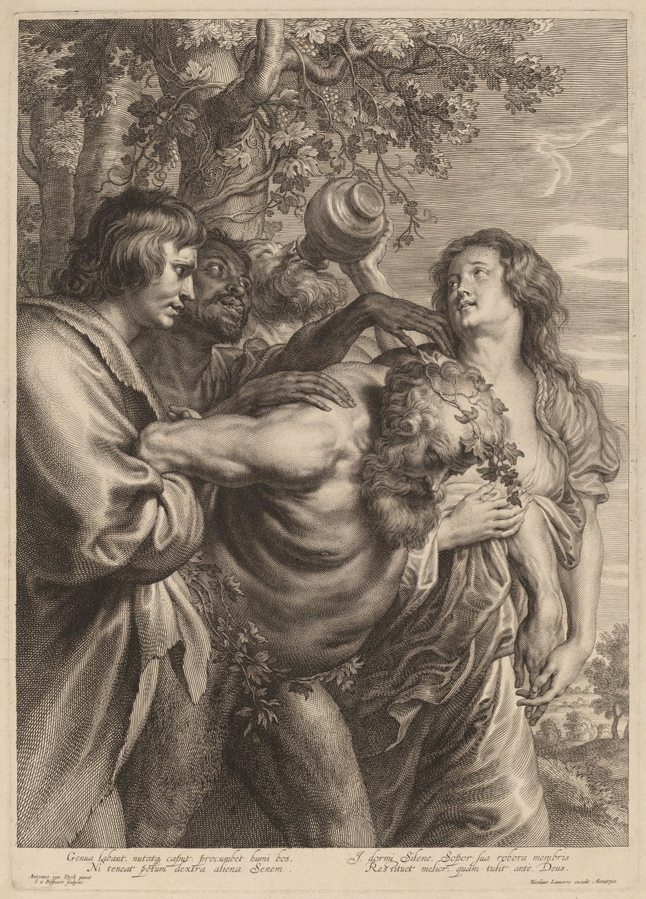 Silenus ivre - Schelte Adams Bolswert after Sir Anthony van Dyck
