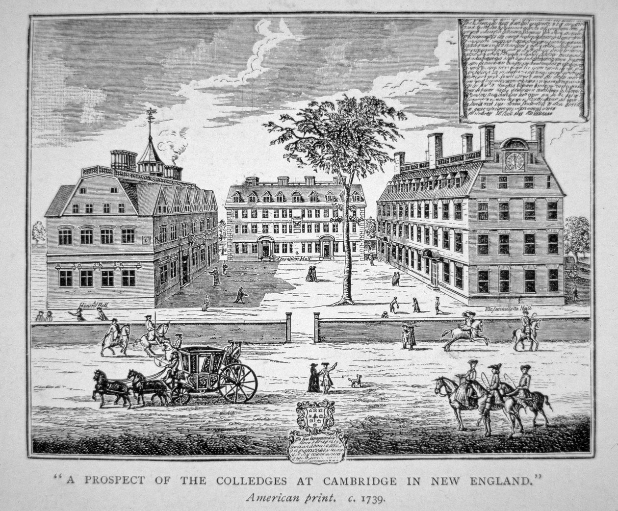 Harvard College, Cambridge, Massachusetts c.1739 - School American