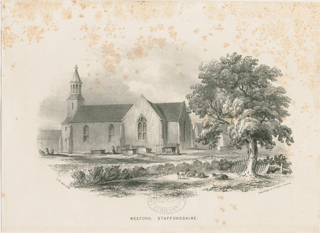 Église de Weeford (lithographie) - School English