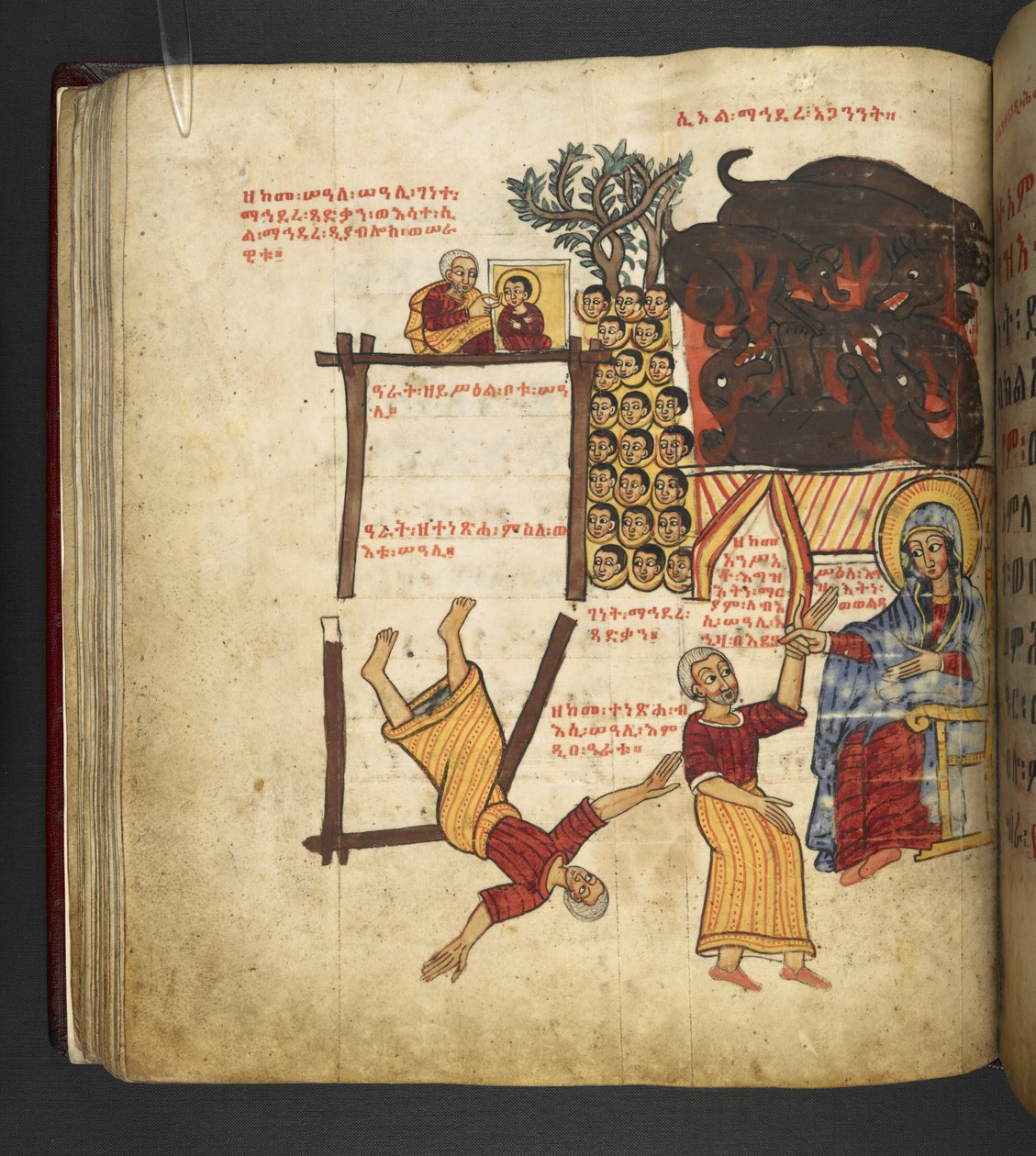 Les miracles de Marie, f.63v, vers 1667-82 (manuscrit) - School Ethiopian