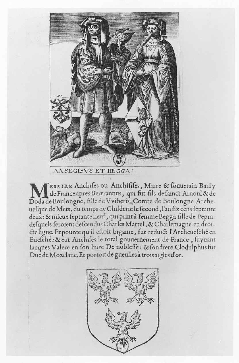 Ansegisel et sa femme Begga - School French