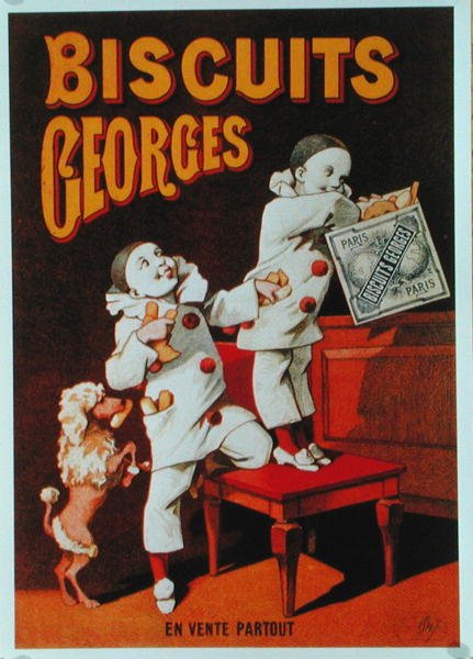 Affiche publicitaire pour les biscuits 