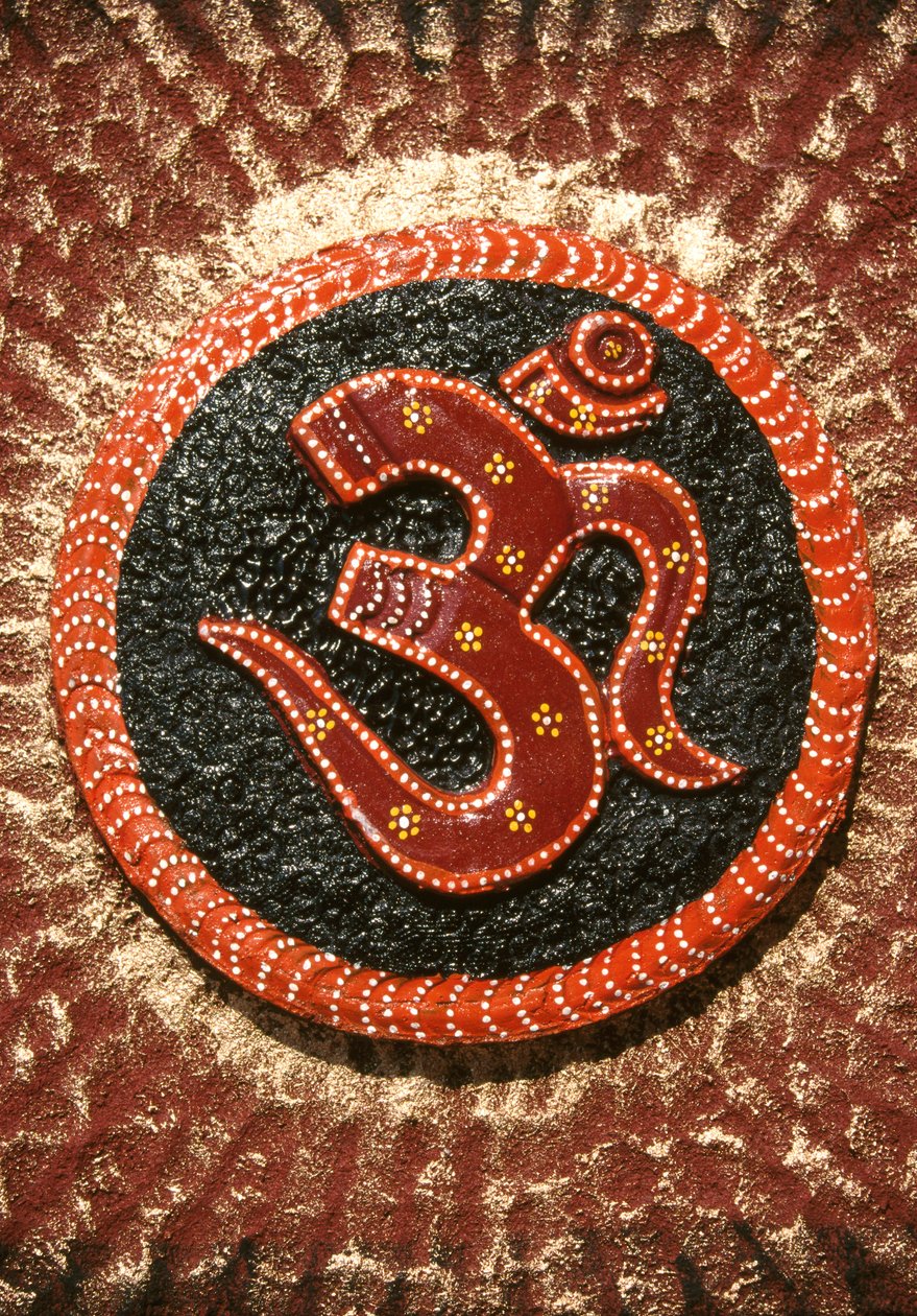Om Plâtre de Peinture, Gujarat, Inde - School Indian